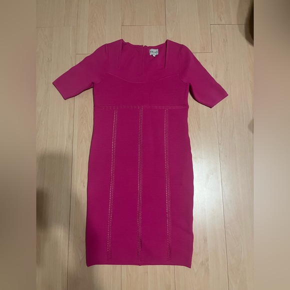 Reiss Dawson Bodycon Lace Inserts Dress - Picture 4 of 7